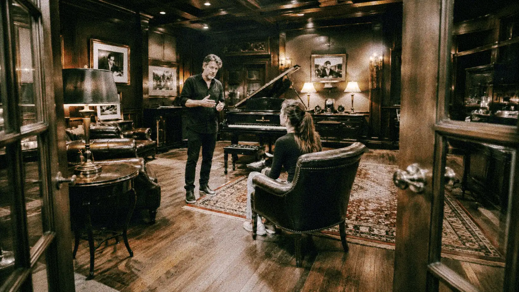 Melcon Wagner coaching a young artist in a private session